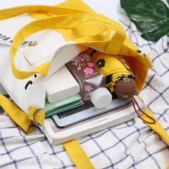 Large Capacity Women's Canvas Shoulder Bag Zipper Handbag