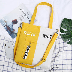Canvas Shoulder Bag Large Capacity Casual Messenger Handbag