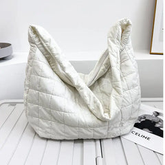 Quilted Women's Shoulder Bag Large Capacity Messenger Casual Tote Handbag