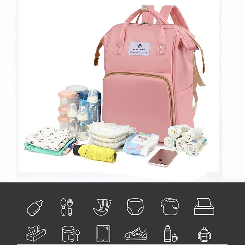Large Compartment Waterproof Diaper Backpack