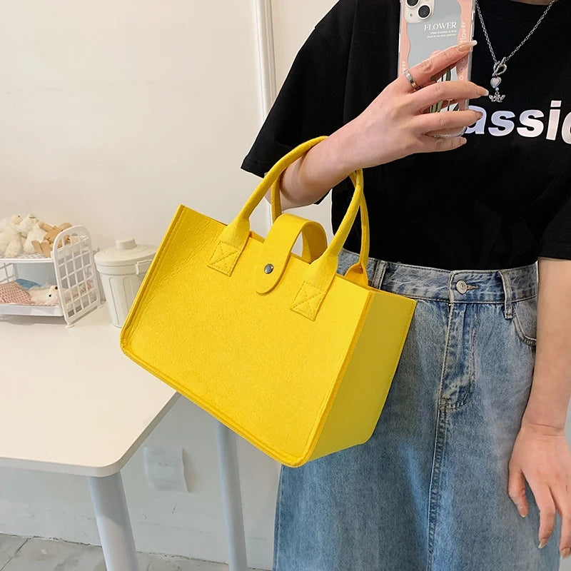 Large Felt Shopping Bags Multifunction Tote Bag for Grocery Reusable