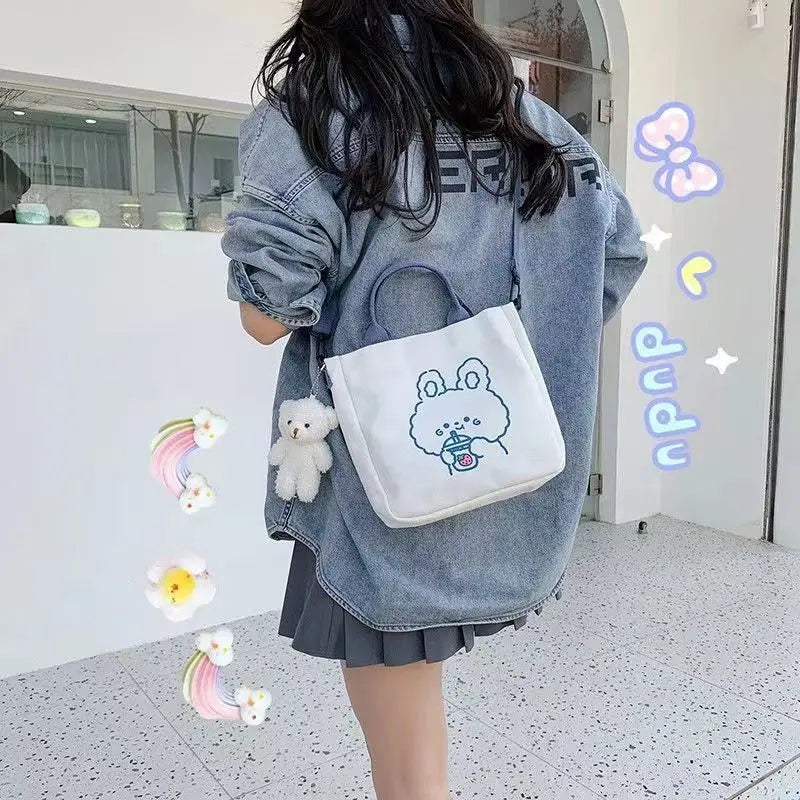 Large Women's Canvas Tote Bag Shoulder Bag Casual Canvas Bag H