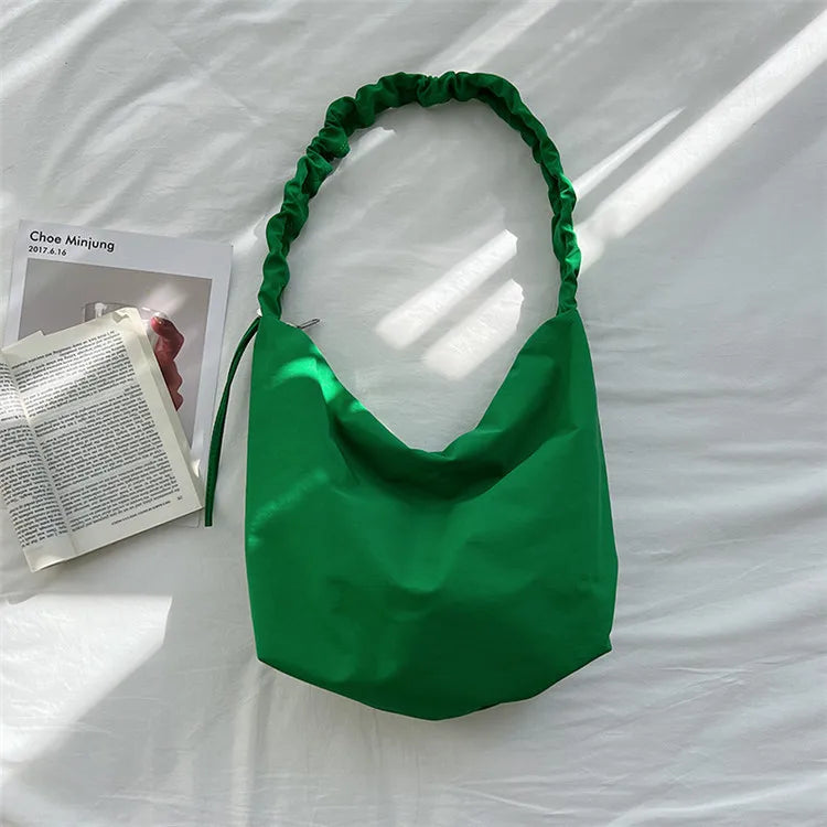 Large Green Women's Shoulder Bags Big Casual Tote Bag Pu Leather Hobos Handbags