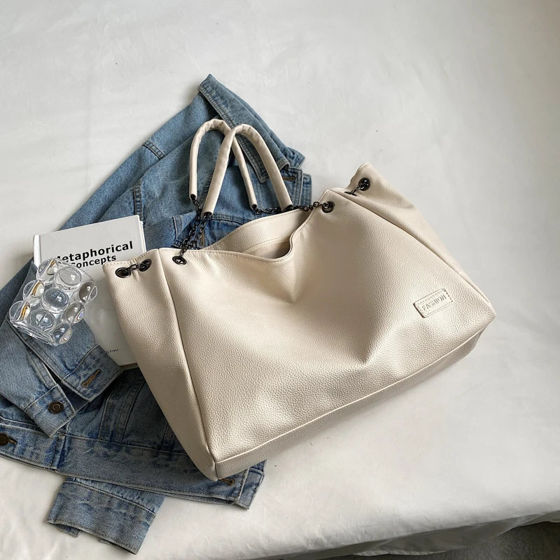 Large Leather Shoulder Bags for Women Style Shopper Shopping Bag