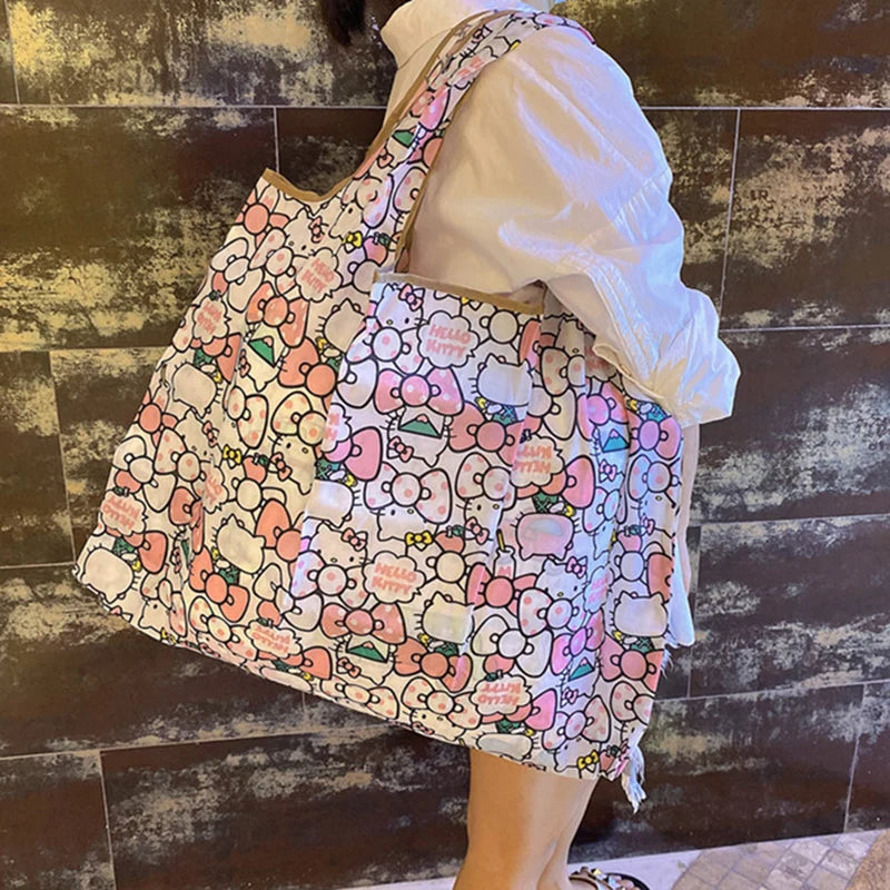 Large Reusable Grocery Shopping Bag Eco Tote 50lb Pocket Foldable Washable