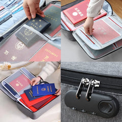 Large Waterproof Document Storage File Lockbox Folder Passport Holder
