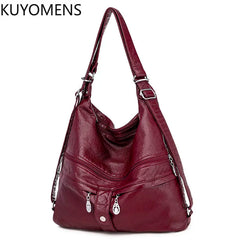 Large Women Shoulder Bag Pu Leather Crossbody Bag Soft Leather Messenger Bag