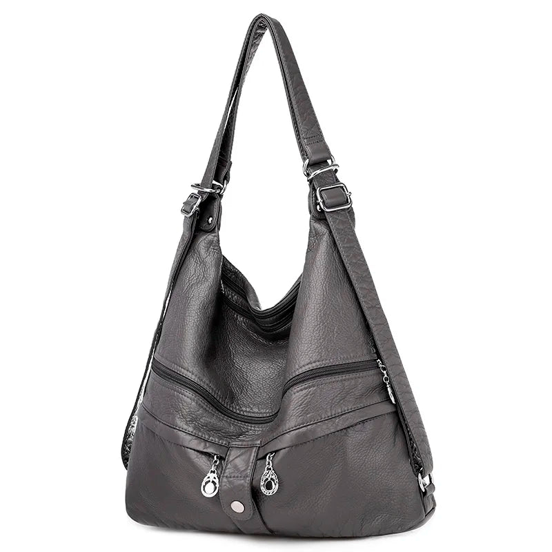 Large Women Shoulder Bag Pu Leather Crossbody Bag Soft Leather Messenger Bag