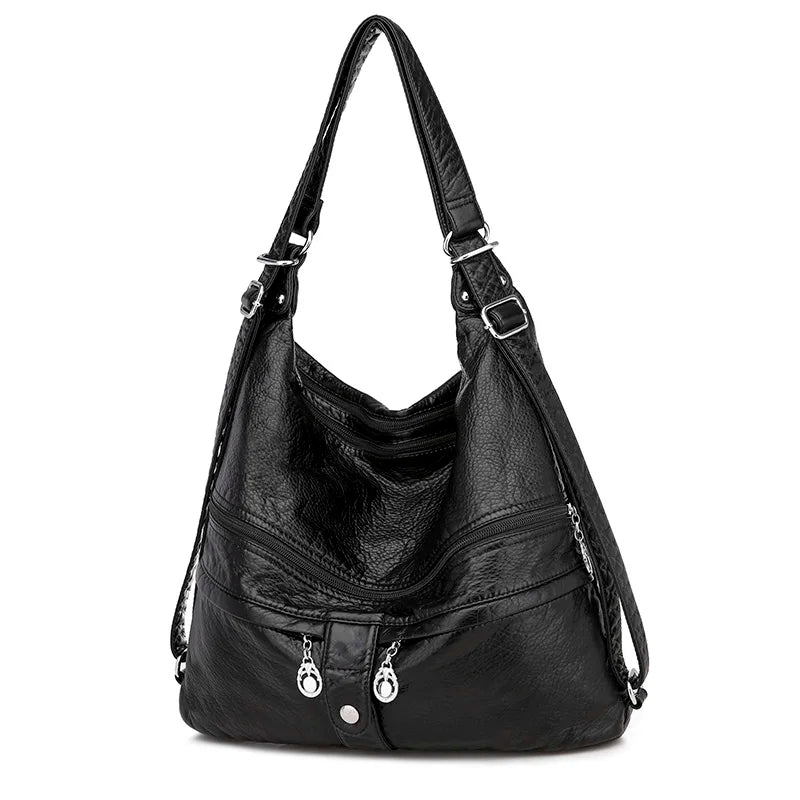Large Women Shoulder Bag Pu Leather Crossbody Bag Soft Leather Messenger Bag