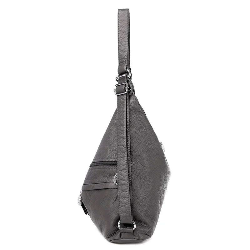 Large Women Shoulder Bag Pu Leather Crossbody Bag Soft Leather Messenger Bag