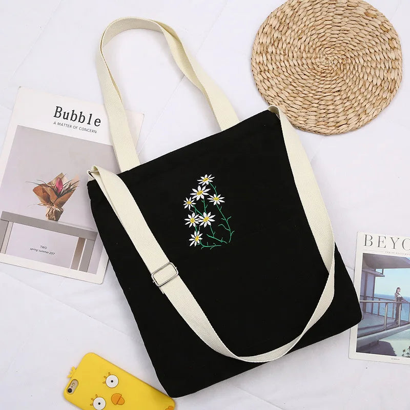Women Shoulder Bag Canvas Tote Shopping Handbag Crossbody Book Bags