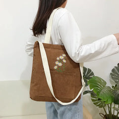 Women Shoulder Bag Canvas Tote Shopping Handbag Crossbody Book Bags