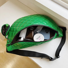 Large Women's Waist Bag PU Leather Waterproof Fanny Pack Messenger Shoulder Bags