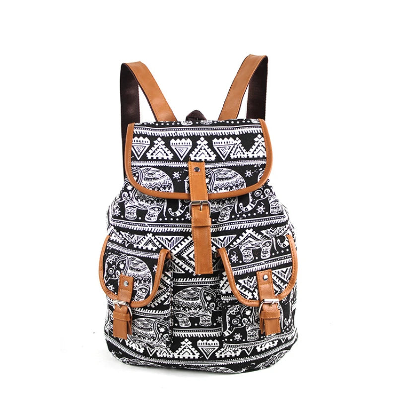 Bohemian Print Ethnic Style Backpack for Women