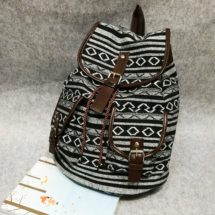 Bohemian Print Ethnic Style Backpack for Women
