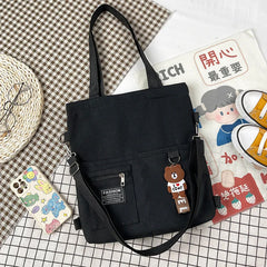 Large-capacity Canvas Spring Female Bag Student Tutoring Leisure All-match