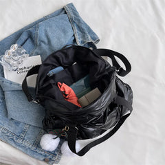Large Cotton Cloth Tote Bag for Women Waterproof Shoulder Crossbody Handbag