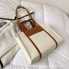 Large-capacity Portable Tote Bags for Women Shoulder Canvas Shopping Travel