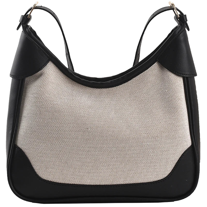 Canvas Shoulder Bag with Large Capacity