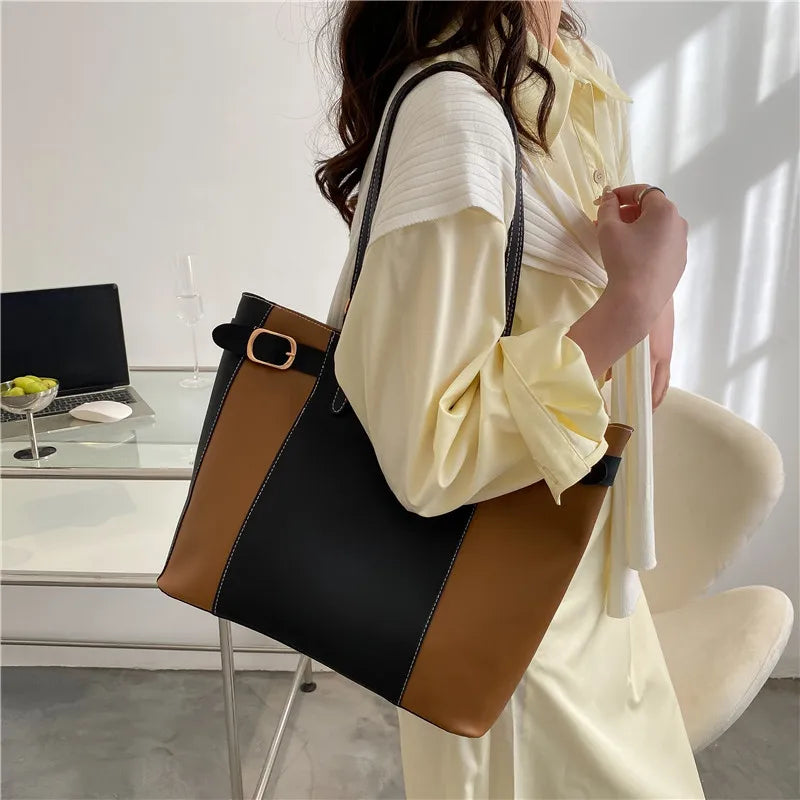 Large Capacity Retro Shoulder Bag & Tote Bag B251