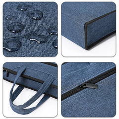 Large-capacity office tote bag file bag conference kit double-tier zipper bag