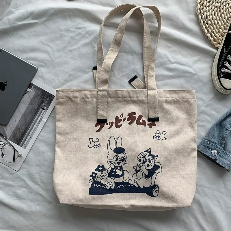 Large Capacity Canvas Shoulder Bag for Travel, Yoga, and Sports