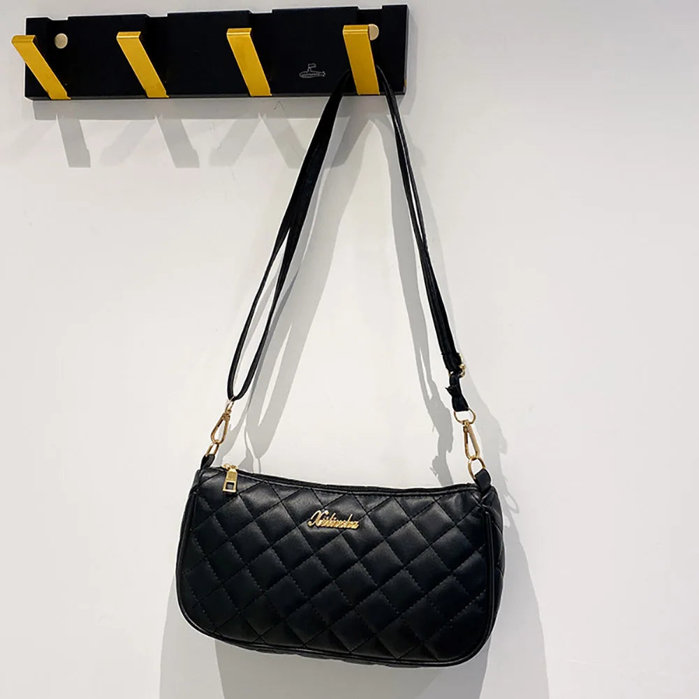 Lattice Pattern Shoulder Bags Women Soft Leather Handbags Ladies Hobos
