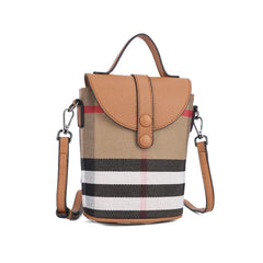 Vintage Texture Bucket Bag Lattice Phone Bag