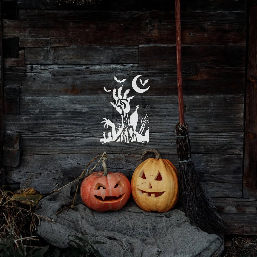 Layered Skull Stencil Reusable Skeleton Head Stencil Halloween Stencils