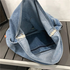 Lazy cowboy canvas bag women's shoulder bag retro university leisure shopping ba