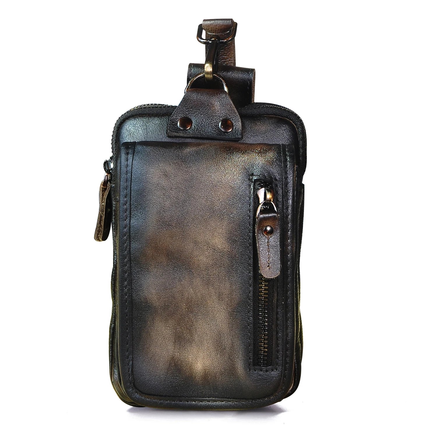 Vintage Leather Waist Belt Travel Pouch Hip Bag Phone Bag