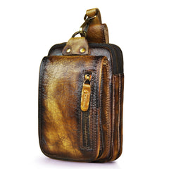 Vintage Leather Waist Belt Travel Pouch Hip Bag Phone Bag