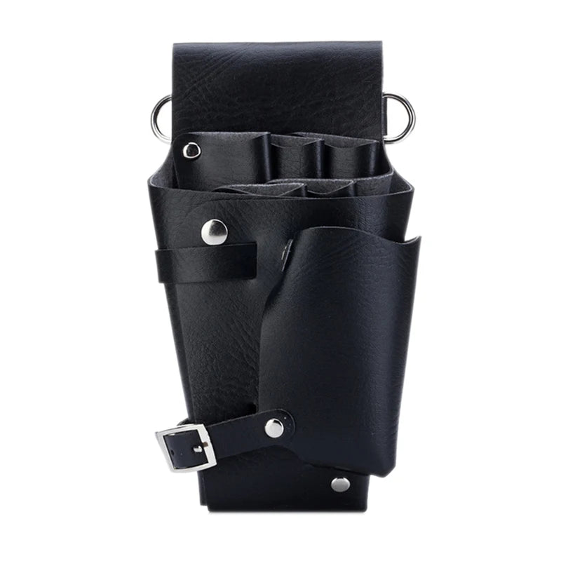 Leather Hairdressing Case Scissor Bag Barber Pouch Holder Rivet Purse