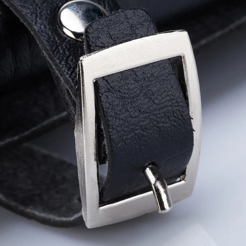 Leather Hairdressing Case Scissor Bag Barber Pouch Holder Rivet Purse