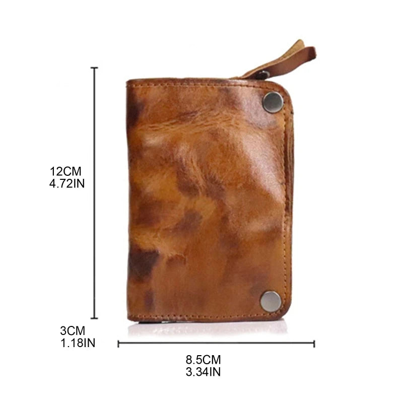 Men's Leather Keychain Holder Organizer Split Car Key Wallet