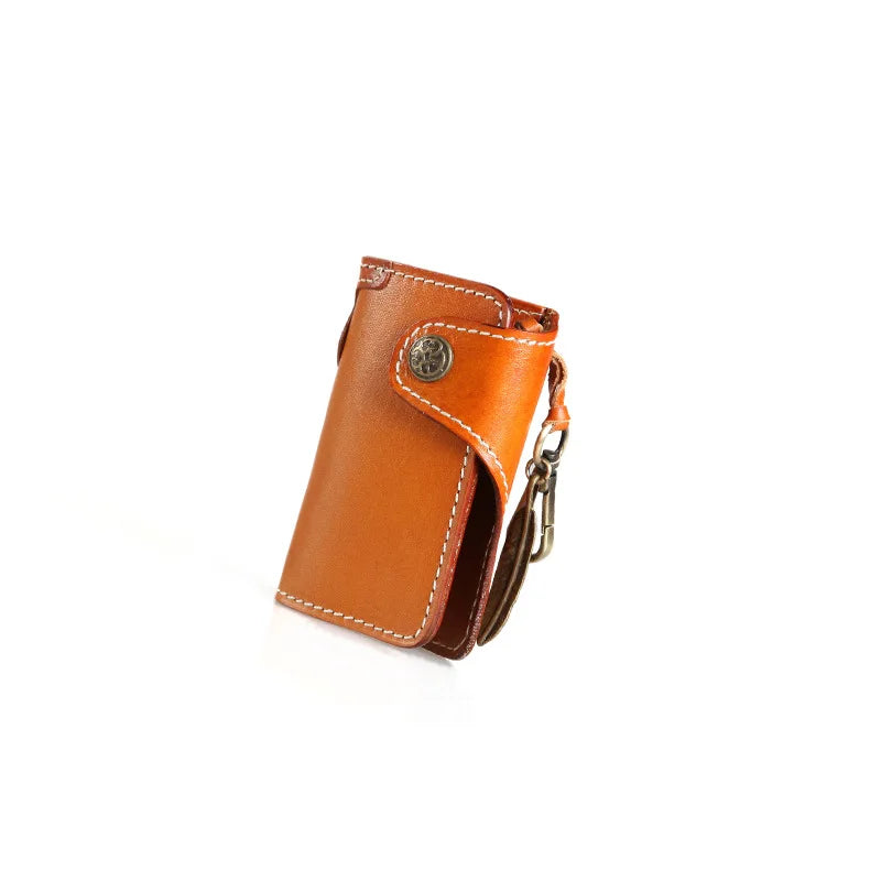 Vintage Leather Key Pouch Handwork Holder Key Wallet