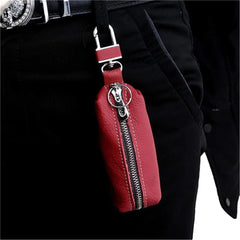 Leather Key Holder Organizer Keychain Bag Keys Case Pouch Car Keys Wallets