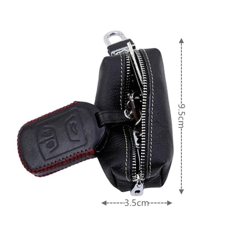 Leather Key Holder Organizer Keychain Bag Keys Case Pouch Car Keys Wallets