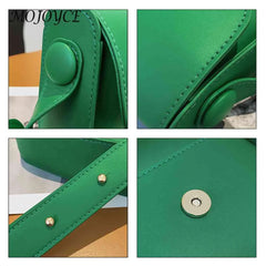Leather Shoulder Crossbody Bag Small Square Messenger Handbag