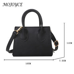 Vintage Leather Shoulder Messenger Bag for Women Top-handle Handbag