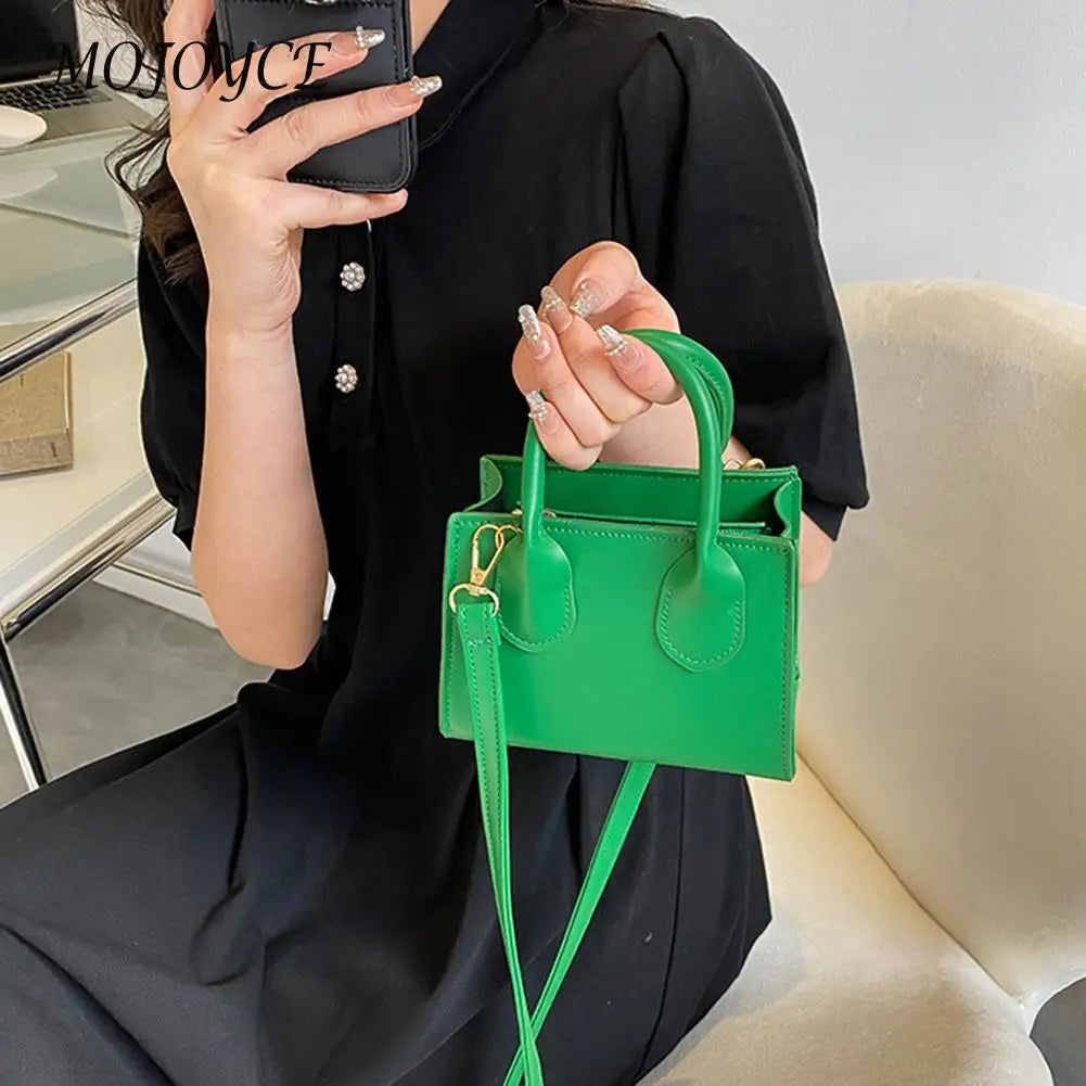 Vintage Leather Shoulder Messenger Bag for Women Top-handle Handbag