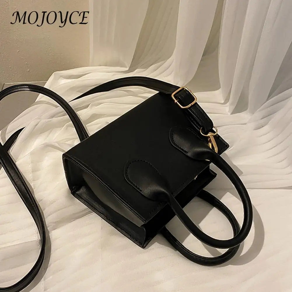 Vintage Leather Shoulder Messenger Bag for Women Top-handle Handbag