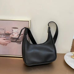 Leather Armpit Women's Handbags Retro Shoulder Messenger Bag