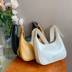 Leather Armpit Women's Handbags Retro Shoulder Messenger Bag