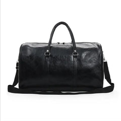 Large Leather Travel Bag Duffle Zipper Pu Shoulder Bag