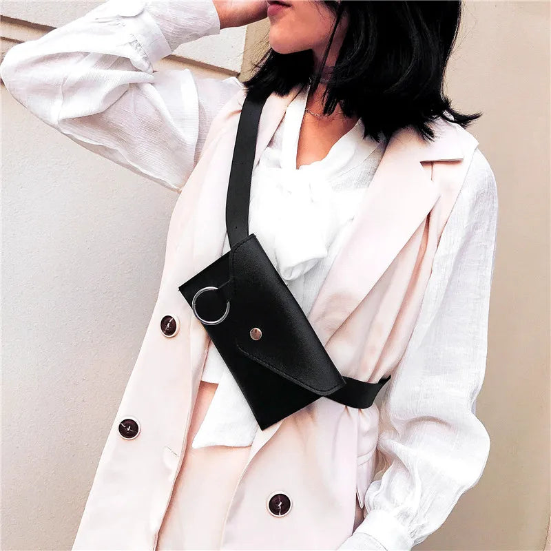 Leather Waist Bag Women's Shoulder Crossbody Bag