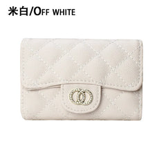 Real Cowhide Leather Wallet Key Holder Organizer Mini Purse for Women