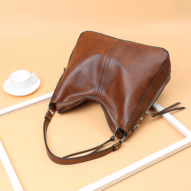 Leather Women Handbags Female Shoulder Bags Purses Large Capacity Tote Bag