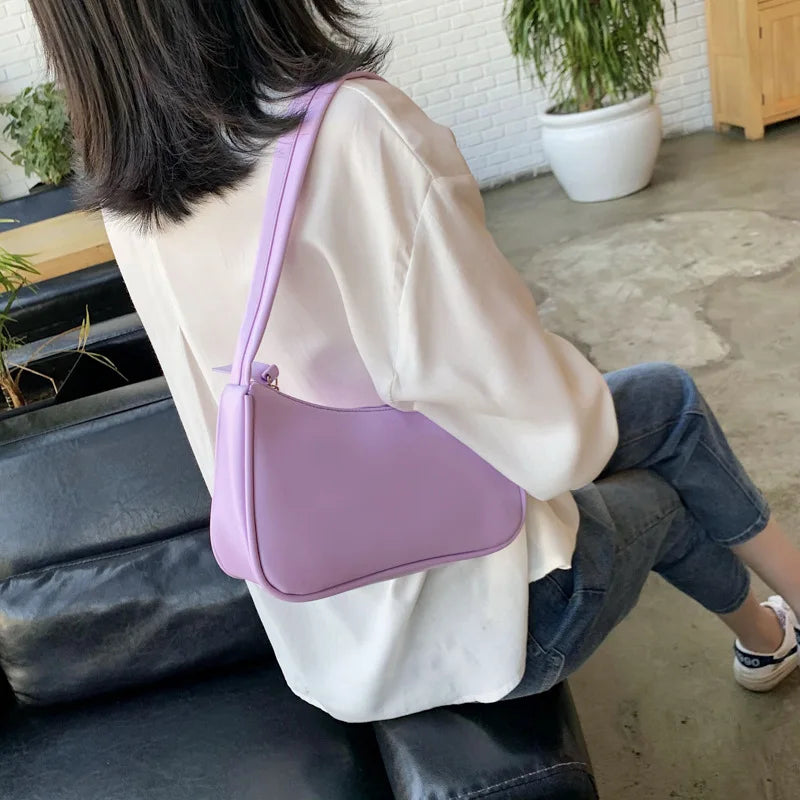 Leather Women's Bag Underarm Bag High Shoulder Bag All-match Handbags