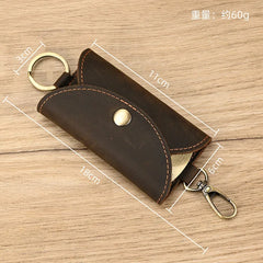 Men's Leather Key Bag Head Layer Cow Leather Multi-Color Key Wallet